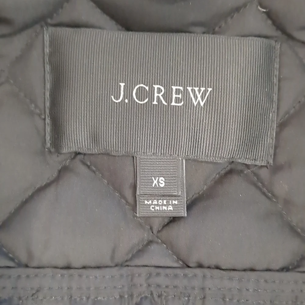 J. Crew Black Quilted Field Jacket